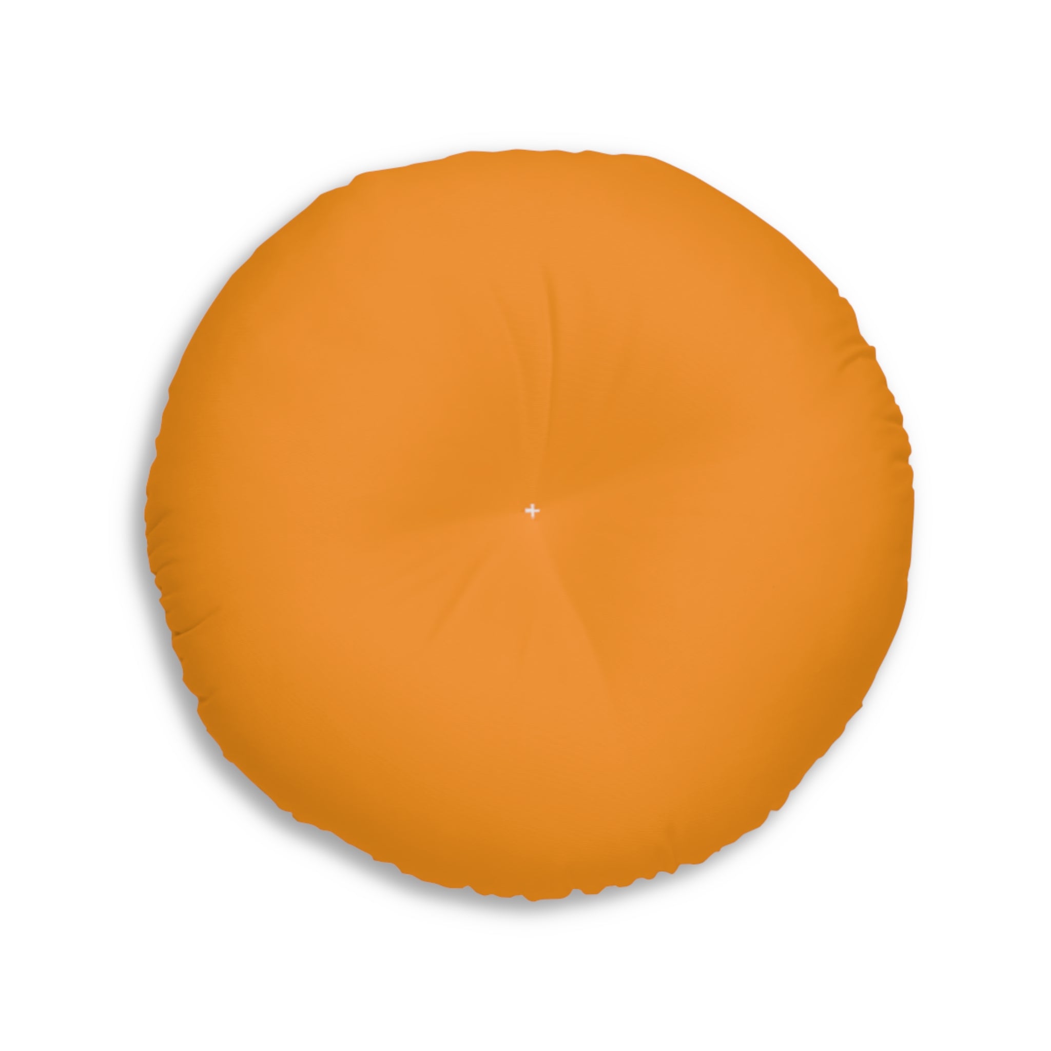 Bitcoin Logo Round Floor Pillow – Orange Crypto Accent Cushion